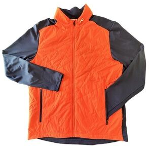 KJUS men's Retention golf jacket MG15-908 Navy and Orange colour size L